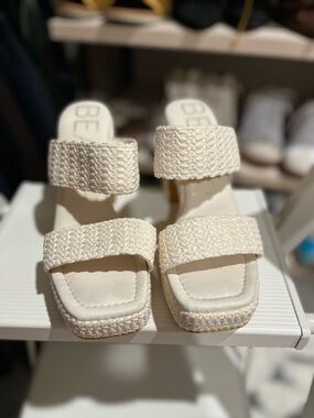 BEACH by Matisse Cream Woven Ankle-Strap Sandal